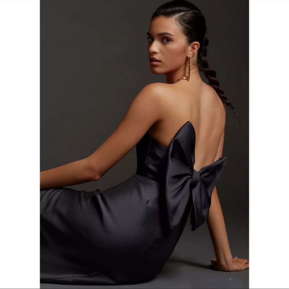 Hutch slim bow-back slit dress